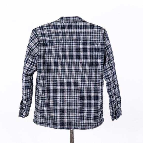 Boston Traders Men's Sherpa Lined Flannel Shacket Jacket Size MEDIUM Blue Plaid - Picture 4 of 5